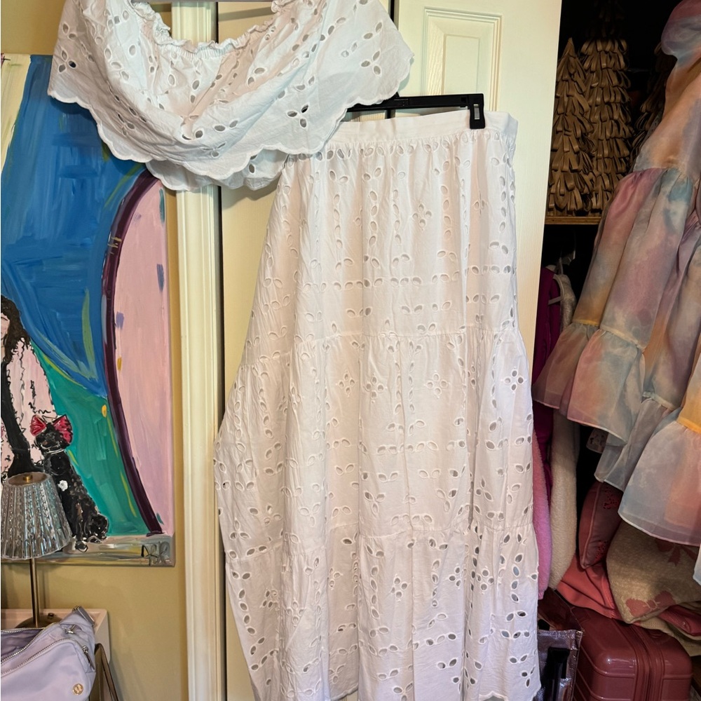 ELOQUII White Eyelet Set